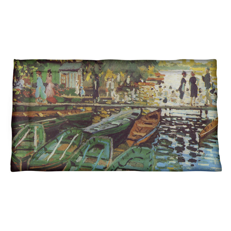 Coussin décoratif Claude Monet Bathers at La Grenouillere, Grand, Microfibre