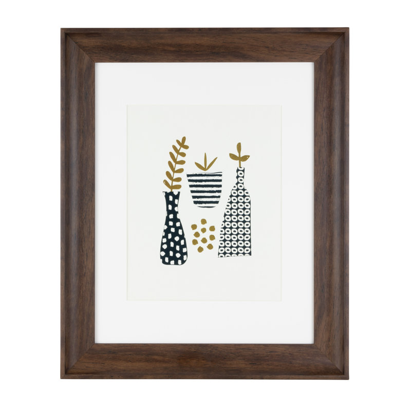Alonso Walnut Beveled Picture Frame with Mat