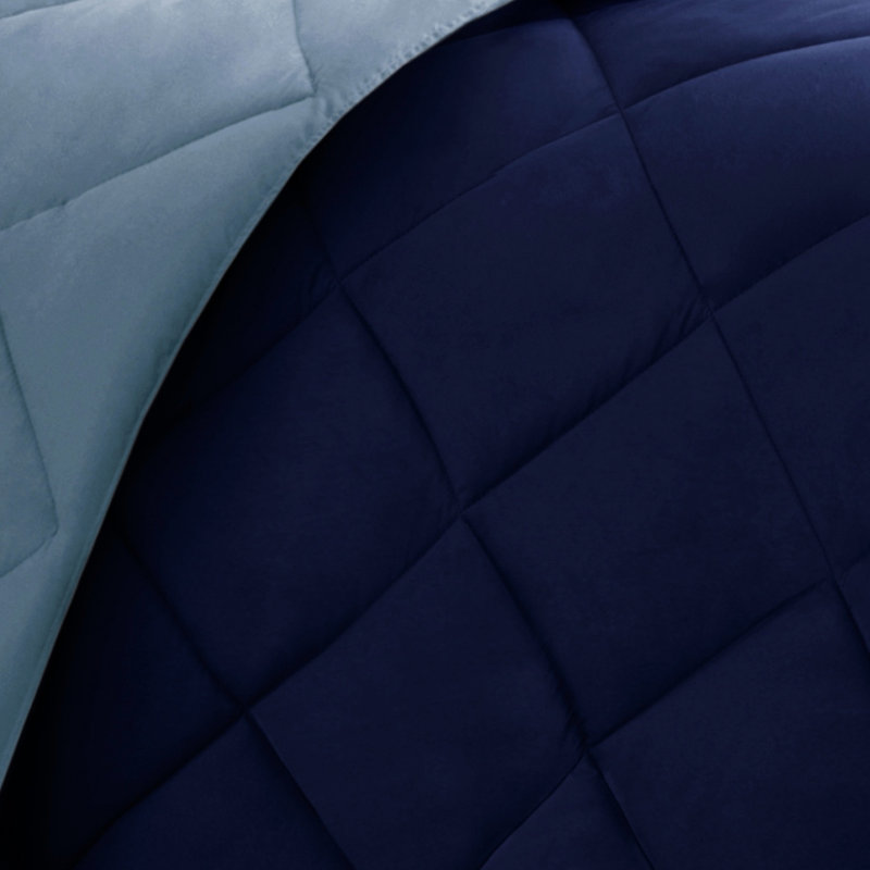 Édredon en microfibre avec taies décoratives réversibles à fermeture à glissière en duvet synthétique de 3 m