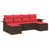 Structure brune / coussin rouge est en rupture de stock sélectionné