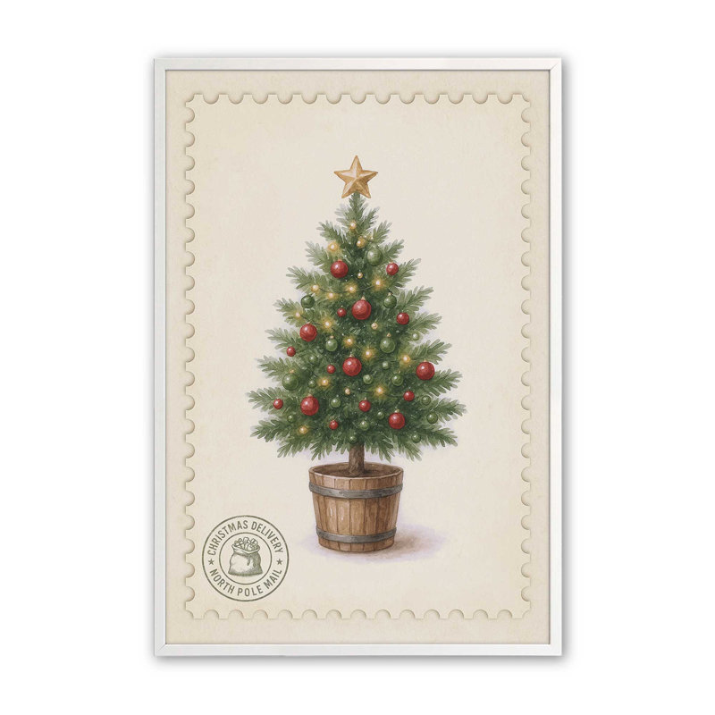 Evergreen Parcel, reproduction d'art, 24 po x 36 po, Blanc opaque