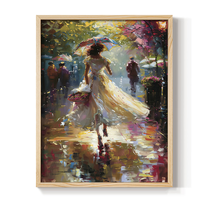 «WOMEN Series DCCDXIV», reproduction encadrée - bois massif, H 21 po x l 17 po, Naturel
