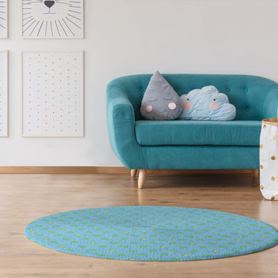 Tapis bleu baleines