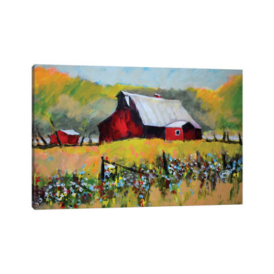 Farm Red 1 Piece Wrapped Canvas Painting