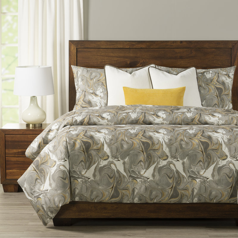 Wanderlust Golden Duvet Cover & Insert Set, King Duvet Cover  + 2 King Shams