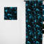 Rideau obscurcissant abstrait géométrique Blue Quantum Matrix Vision - 1 panneaux-107598359