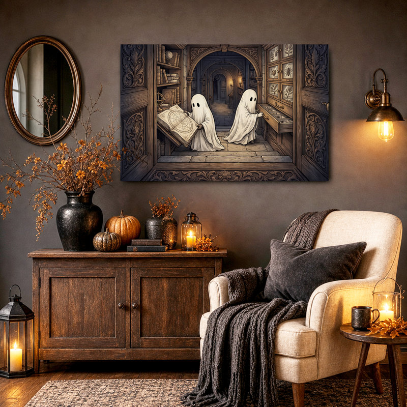 Art mural sur toile Halloween, H 32 po x l 48 po