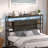 Storage Headboard With LED Lights And Charging Station-461724011-461723924