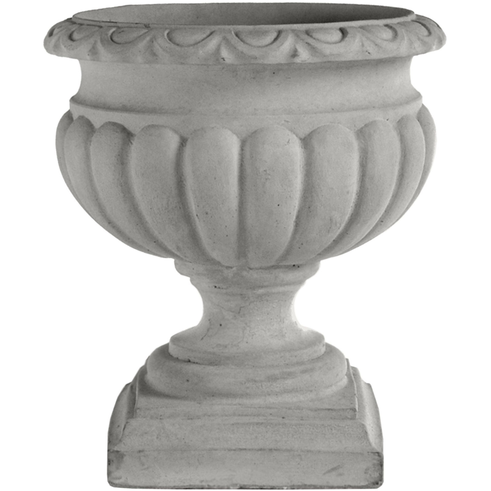 18 in. Queen's Urn - Natural Finish, Grey