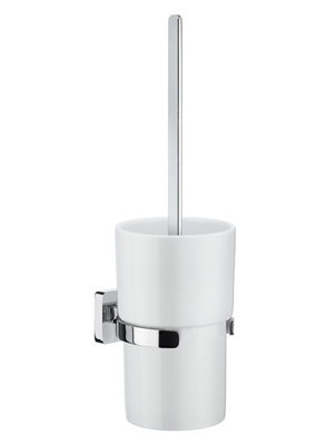Wall mounted toilet brush- & frosted glass