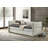 Luxurious 1Pc Modern Daybed Pull Out Trundle Button Tufted Nailhead Trim Bedroom Living Room Furniture Oatmeal Finish-1373241395