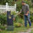 Modern Cascading Freestanding Outdoor Water Fountain With LED Lights For Garden And Patio Decor