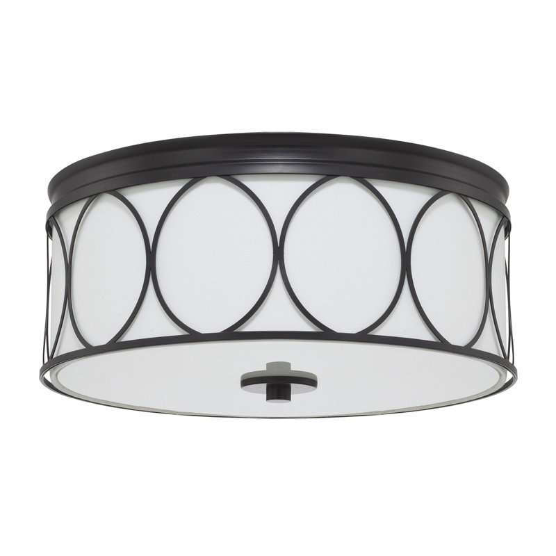 Rylann Cotton / Cotton Blend Flush Mount, Matte Black