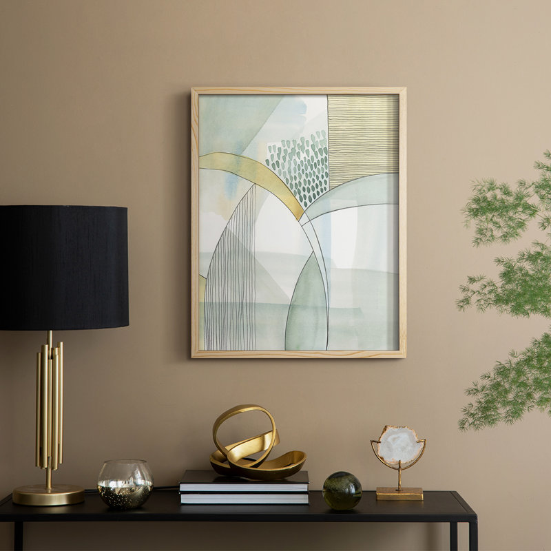 Mint Reflection I Framed Print - Solid Wood, 11" H x 9" W