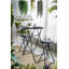 Table d'appoint et deux sièges escamotables - 57,5 po x 23,5 po x 40 po - noir