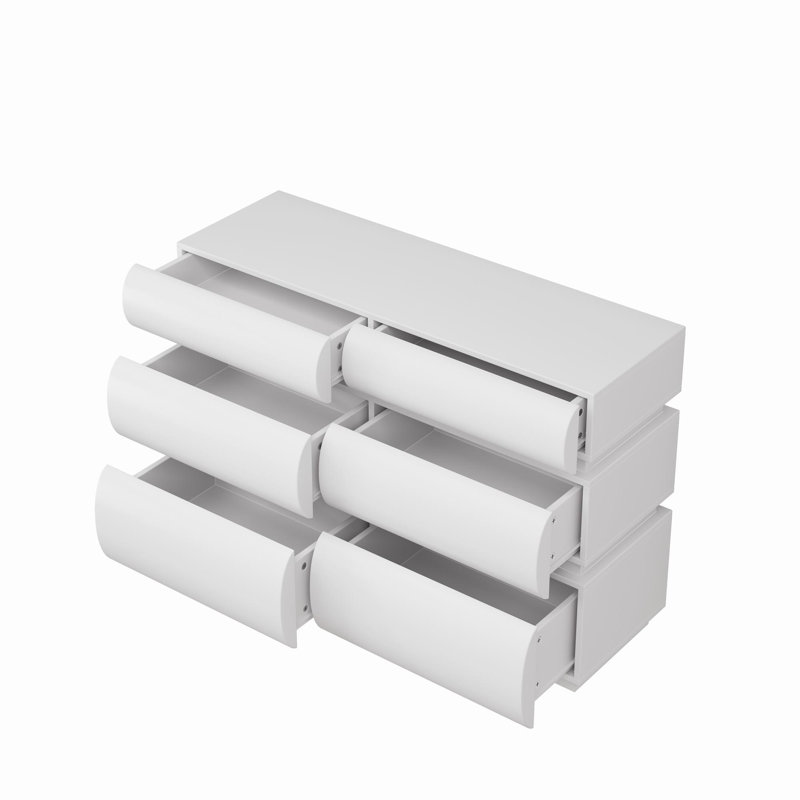 Commode 6 tiroirs 43,31 po Colchester, Blanc