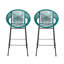 Tabouret de bar d'extérieur bleu sarcelle-967055906