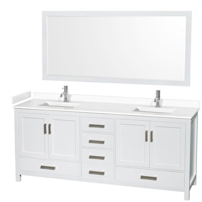 Sheffield 72" Double Bathroom Vanity with Mirror