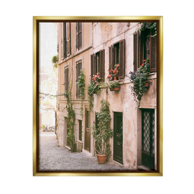 «Town Street Building Plants», art de la giclée encadrée par Carina Okula
