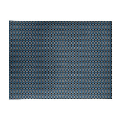 Tapis bleu à carreaux géométriques classic