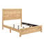 Grand lit de style rustique, finition naturelle, lit dans une boîte, livré avec des éléments de cadre, stratifié pour une utilisation à long terme, cadre de panneau de finition de chambre à coucher, conception, tête de lit et rails inclus, longévité, décoration