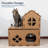 PETMAKER Cat House - Cardboard Cat House with Scratching Pads, Toys, and Catnip - Multi-Level Cat Houses for Indoor Cats, Kittens and Small Animals