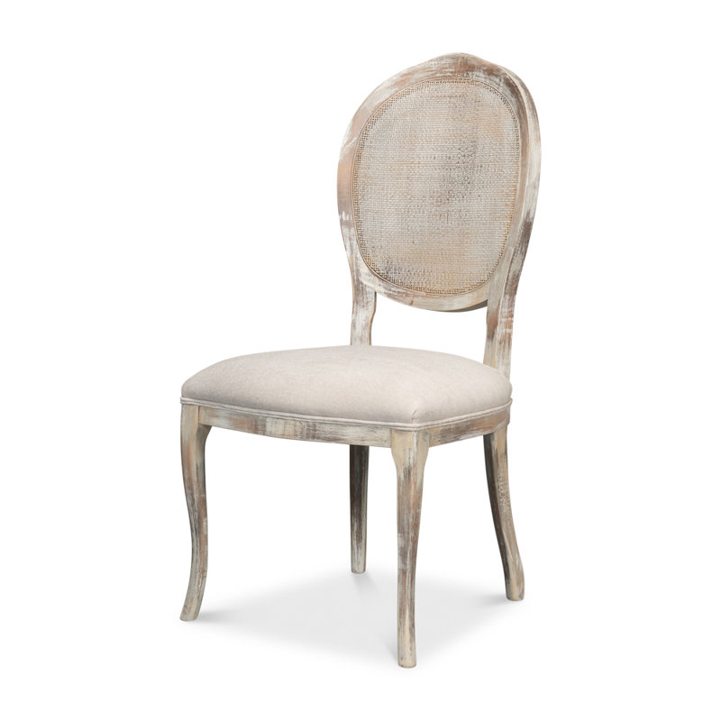 Chaise d'appoint en tissu en chêne gris / taupe