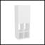 White Wall-Mounted Bathroom Cabinet With Door And 4 Open Shelves