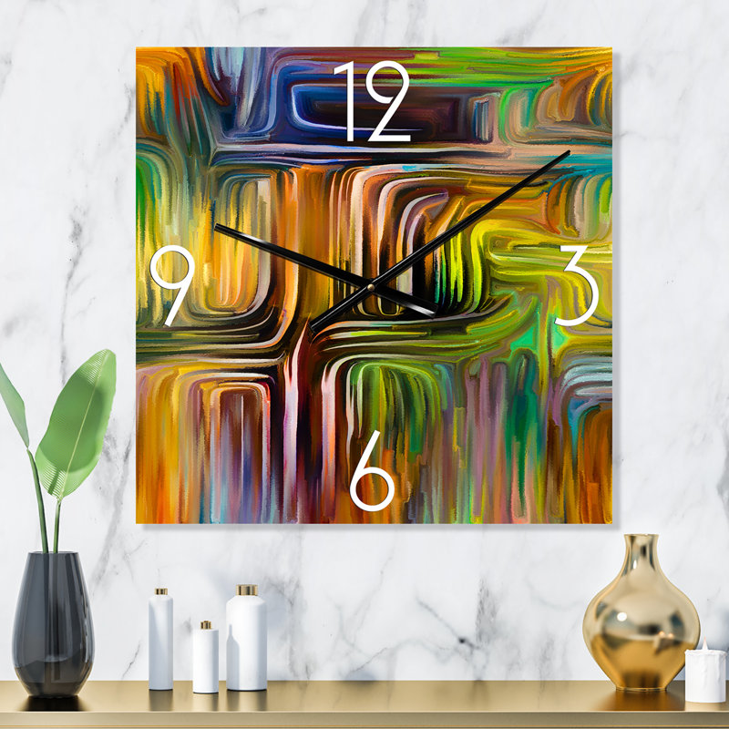 Color Fusion I - Horloge murale moderne, Moyen