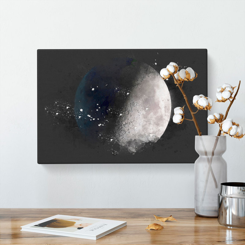 First Quarter Of The Moon - Wrapped Canvas, 35cm H x 50cm W x 3cm D