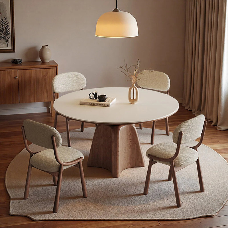 Plateau en pierre frittée moderne avec base stable, H 29,52 po x l 53,14 po x P 53,14 po