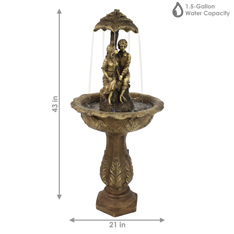 Hornsby Weather Resistant Floor Fountain with Light