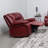 Elodie Red Upholstered Glider Recliner Chair