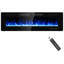 Recessed & Wall Mounted with Thin Electric Fireplace, Remote Control, Timer, Dimmer, 12 Flame Colors-1440792079