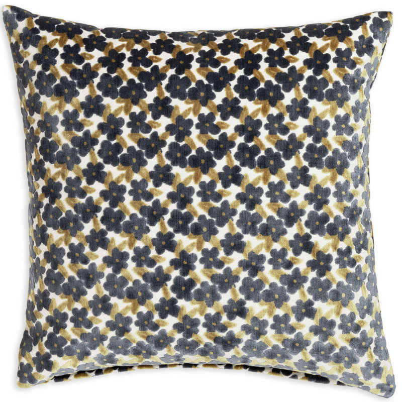 Coussin décoratif Estee Birch Lane Gretchen Indigo, Polyester