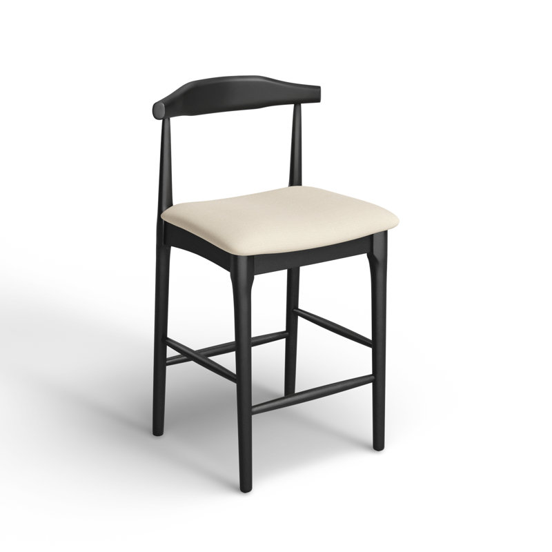 Hank Counter/Bar Stool, Black, Cream, Counter Stool (25.67" Seat Height)