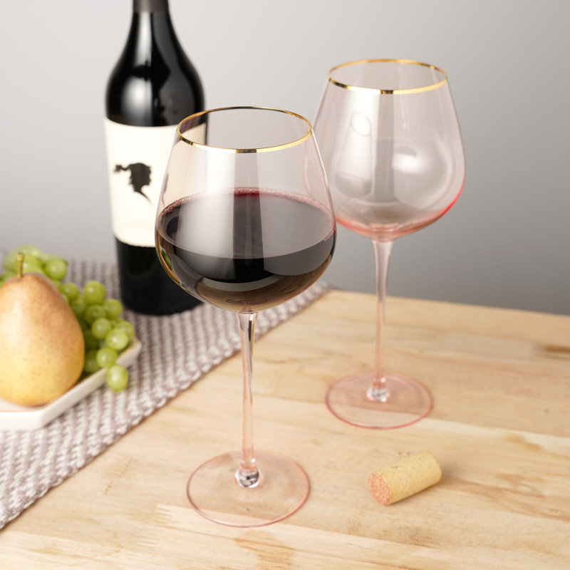 Verre à vin rose
