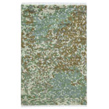 Bovina Wool Abstract Area Rug in Green/Brown/Gray