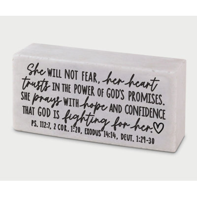 Scripture Block She Will Not Fear