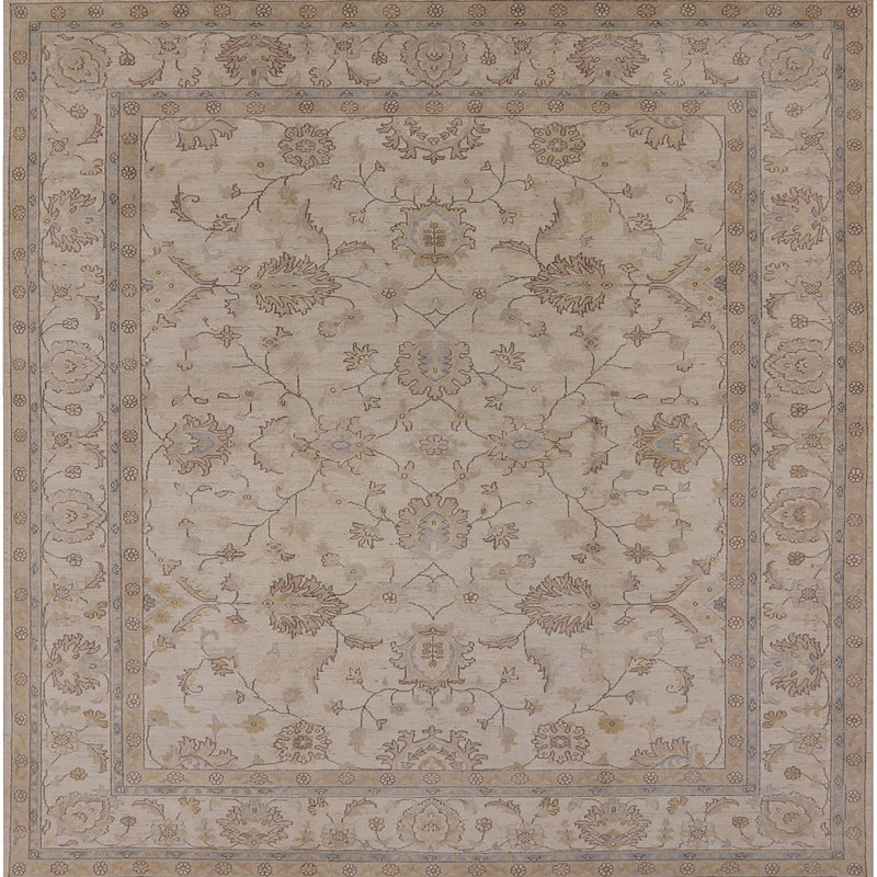 Tapis oriental brun Kenansville, Carré 5 pi