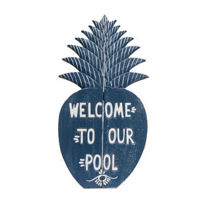 Bartucca, "Welcome to Our Pool" Pineapple Sign
