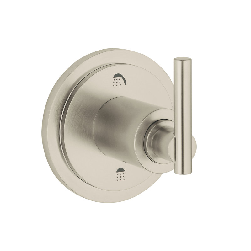 Garniture de robinet inverseur 2 ports avec poignée levier Atrio®, Nickel brossé Infinity