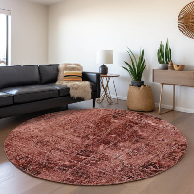 Premium Machine Washable Cerrito AMF559 Merlot Rug