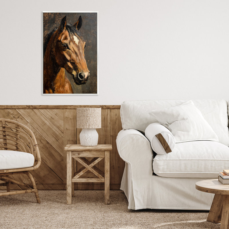 «Horse Portrait Study Wall Plaque», conception par Petal Prints Design, 19 x 13