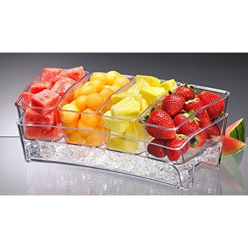 Bar à condiments sur glace, transparent