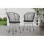 CHAISE, 2PCS avec 2 coussins, gris