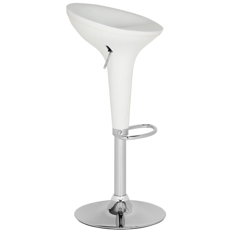 Bunky Swivel Upholstered Counter Stool, White