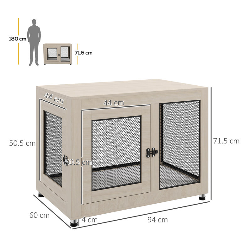 Furniture Style Crate with 2 Doors, Oak