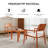 Apricot Brown PP Single Chair Two-Piece Set With Coffee Table, Suitable For Both Indoor And Outdoor Use. Chairs Are Self-Assembly Required, Coffee Table Is Easy To Assemble.