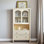White Cream Style Storage Cabinet Bookcase